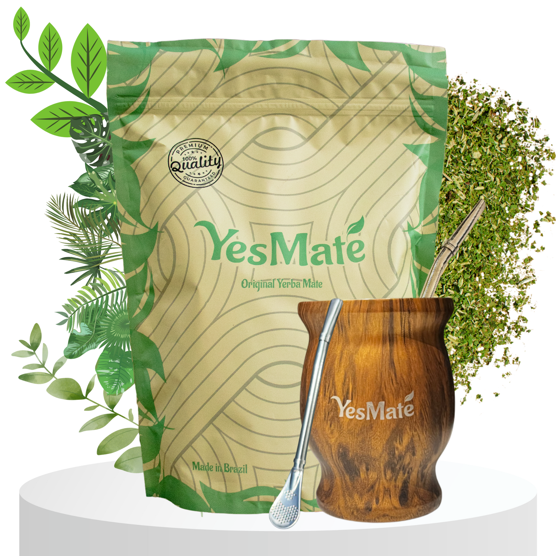 YesMate Yerba Mate Kit + 500g Loose Leaf