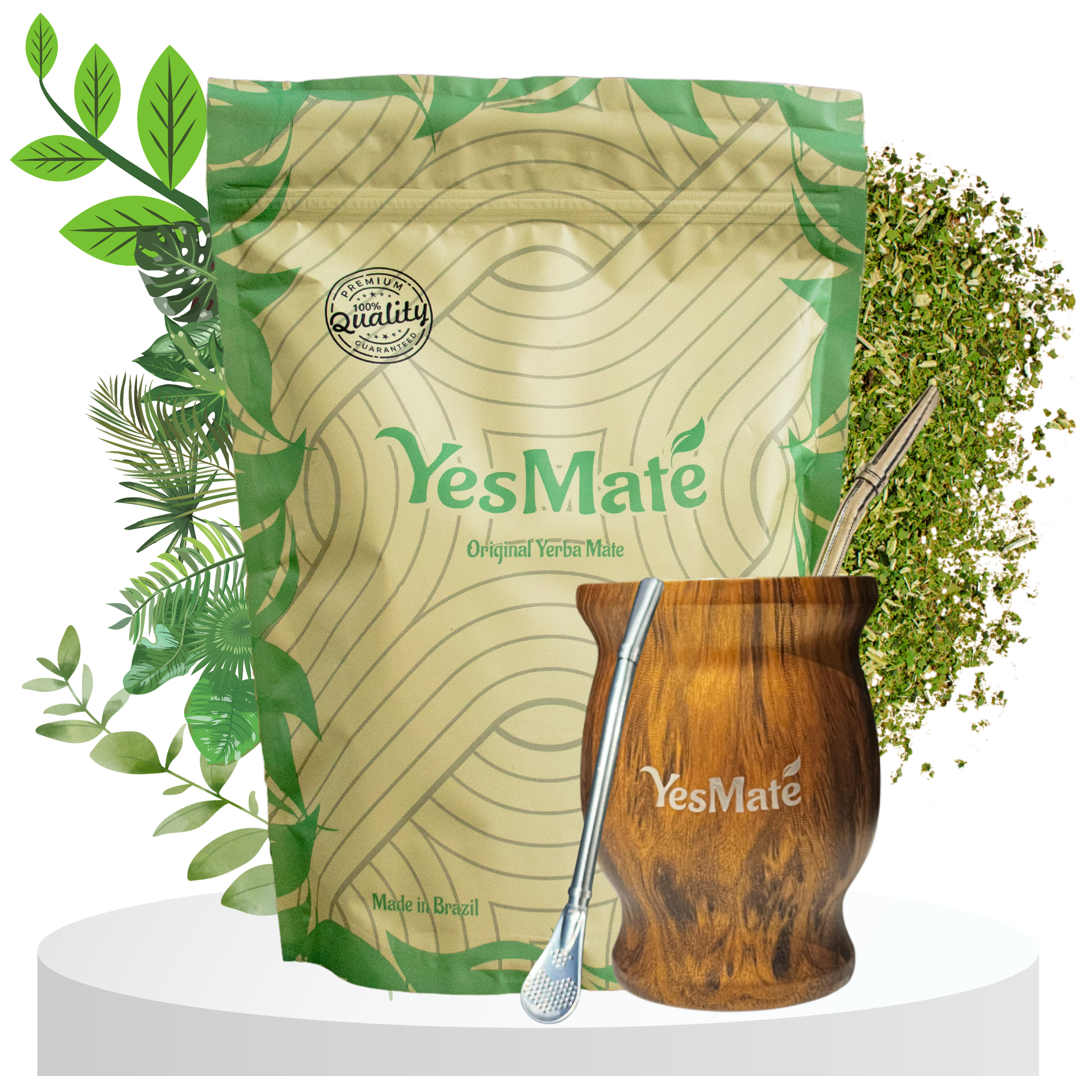 YesMate Yerba Mate Kit + 500g Loose Leaf