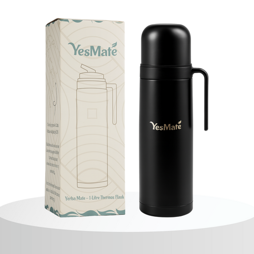 YesMate 1L Thermos Flask + 500g Yerba Mate