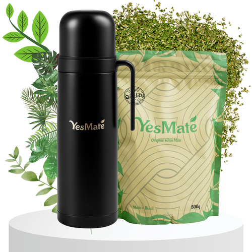 YesMate 1L Thermos Flask + 500g Yerba Mate